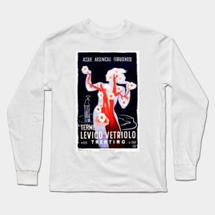 LEVICO VETRIOLO TRENTINO Art Deco Advertisement Vintage Italy Travel Long Sleeve T-Shirt